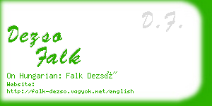 dezso falk business card